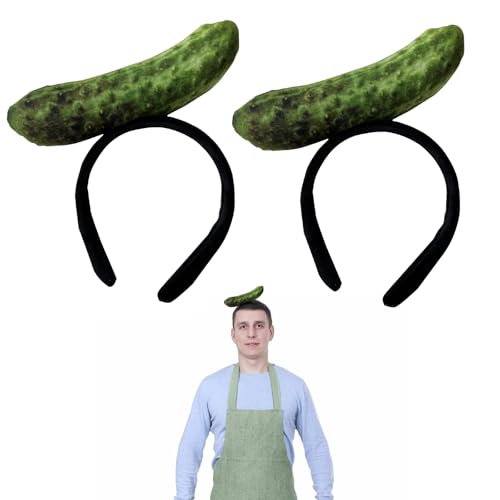 Pickle Headband,Funny Vegetable Hair Hoop for Halloween Cosplay | Pickle Headwear,Novelty Mini Food Headpieces,Halloween Cosplay,Carnival & Festivals,Photo Props,Costume Favor
