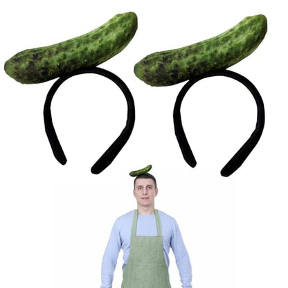 Pickle Headband,Funny Vegetable Hair Hoop for Halloween Cosplay | Pickle Headwear,Novelty Mini Food Headpieces,Halloween Cosplay,Carnival & Festivals,Photo Props,Costume Favor