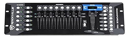 Rockville ROCKFORCE 192-Channel DMX Controller with 4 RockPAR50 Par Cans