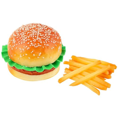 Framendino, 13 Pack Artificial Hamburger Fake French Fries Faux Burger Realistic Food Model Lifelike Props for Display Photography