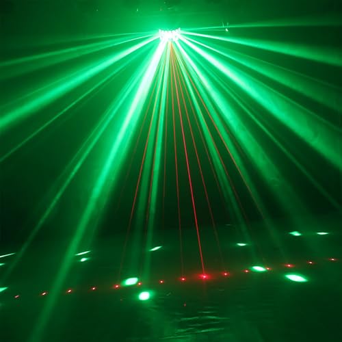DJ Lights Party Light, Stage Disco Light 4 in 1 RGBW Derby Beam, Led Strobe, Remote & DMX Control Perfect for Wedding Bar Club Disco Party Festival Stage & DJ Lighting, Black