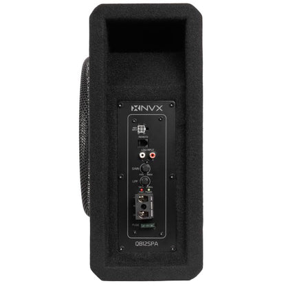 NVX 12" 1200W (350W RMS) Shallow Slot Ported Powered Subwoofer Enclosure | Built-in Amplifier, Metal Grille, Remote Bass Knob, Easy to Install in Cars & Trucks - size: Single 12"