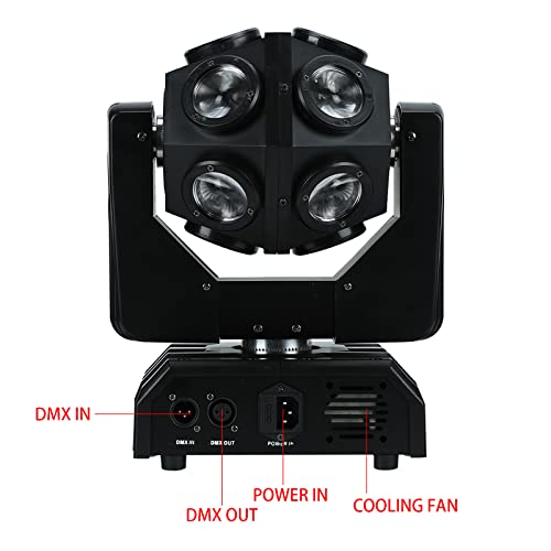 DJ Lighting Lamp Stage Light Party Lights 12x12w RGBW 4 in 1 Football Led Beam Moving Head Dj Disco Stage Wash Light Dmx512 13/15 Channels Effect Lighting for KTV Disco Party Wedding Concert
