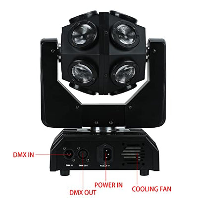DJ Lighting Lamp Stage Light Party Lights 12x12w RGBW 4 in 1 Football Led Beam Moving Head Dj Disco Stage Wash Light Dmx512 13/15 Channels Effect Lighting for KTV Disco Party Wedding Concert