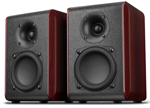 Saiyin Passive Bookshelf Speakers with 3.5 inch Woofer,Home Desktop Stereo Speakers,Amplifier or Receiver Required,Passive Surround, Front Speakers for PC/Gaming/Turntable,4 Ohms,Wall Mountable - style: 3.5Inch Without speaker wire
