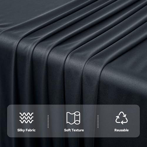 Outpain 10ftx20ft Black Backdrop Ceiling Drapes,2Panels 20ft Height Wrinkle Free Tent Draping Curtains, Fabric Drapery Ceiling Drapes for Wedding Ceremony Birthday Theme Parties with Rod Pocket - color: Black, size: 60"W x 240"L (Pack of 2)
