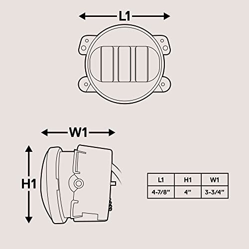TRUE MODS 60W 4 Inch LED Fog Lights for 2007-2018 Jeep Wrangler JK JKU - size: JK + JL/JT Plastic Premium Bumper, style: No Halo | White