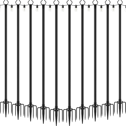 AILBTON 10 Pack 10Ft String Light Poles - size: 10-Pack 10FT Poles