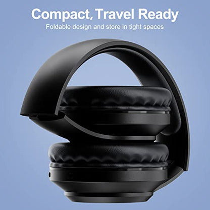 X5 Rechargeable & Portable FM Radio Headphones Mowing (Black) | Excellent Reception, LED Display, Soft Ear Muffs, Radio Headset FM Receiver for Meeting, Works, Hiking, Jogging - color: Black