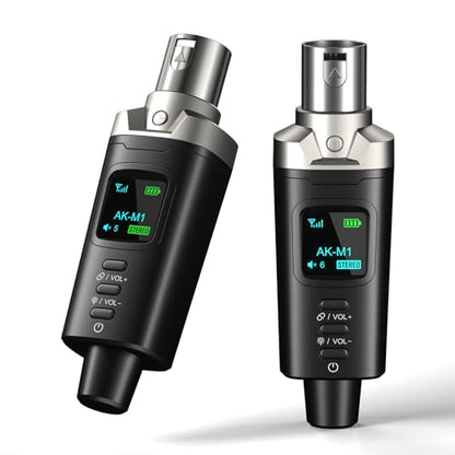 AK-M1 XLR Bluetooth Receiver-High-Fidelity Wireless Audio Adapter,100ft Stable Connection,Stereo for Speakers,Mixers,DJ Equipment,Weddings(2 Pack) - color: Receiver x2