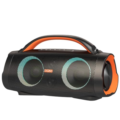 DOSS Extreme Boom Pro 100W Loud Outdoor Speaker, IPX6 Waterproof for Beach - color: Orange