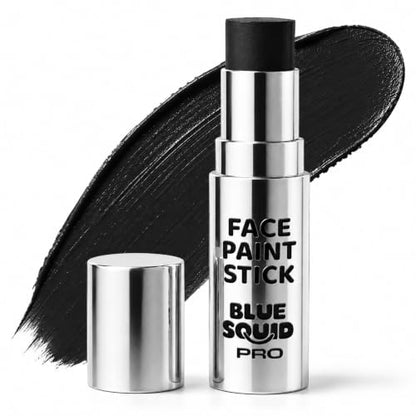 Blue Squid PRO Black Face Paint Stick - Waterproof Body Paint for Adults & Kids Eye Black Baseball, Eyeblack Softball - Vegan Hypoallergenic Twist-Up Non-Toxic Makeup Stick for Cosplay, Sports & SFX - color: Black
