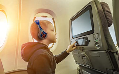 eKids Spiderman Wireless Bluetooth Portable Headphones with Microphone, Volume Reduced to Protect Hearing Rechargeable Battery, Adjustable Kids Headband for School Home or Travel | Volume Reduced and Built-in Microphone - color: Spiderman