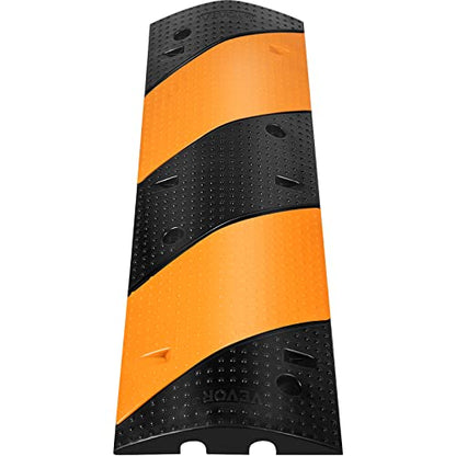 VEVOR Rubber Speed Bump, 2 Pack 2 Channel Speed Bump Hump, Long Modular Speed Bump Rated 22000 LBS Load Capacity, 39.3''x12''x1.97'' inch Garage Speed Bump for Asphalt Concrete Gravel Driveway - style: 2 Channel-2PCS