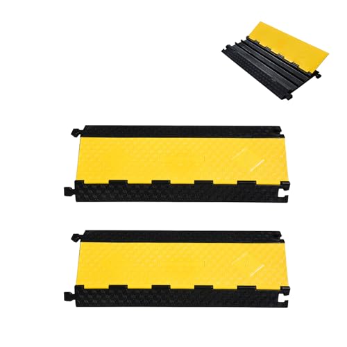2 Pack Cable Protector Ramp, Heavy Duty Rubber Cable Ramp