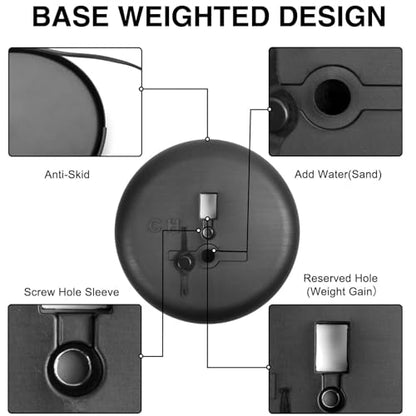 KOOV Sign Holder 8.5x11 inch Adjustable Floor Standing Holder Stand | Round Base, 2Pack Pedestal Design Sign Stand, Indoor/Outdoor Use, Advertisement Display - size: 8.5 x 11 Inches,2pack