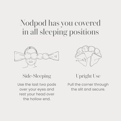 nodpod Mineralized Silk Gentle Pressure Sleep Mask, Weighted Eye Mask | Patented Light Blocking Design for Sleeping, Travel & Relaxation, Bead Filled, Machine Washable, BPA-Free, Petal - color: Petal Silk