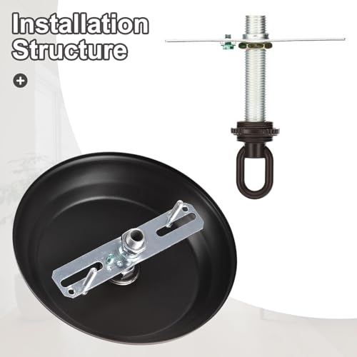 4" Universal Light Fixture Cross Bar Kit, 2 Set 1/4 IP Center Ceiling Light Plate Mounting Hardware Repair Set Dark Brown - color: Dark Brown