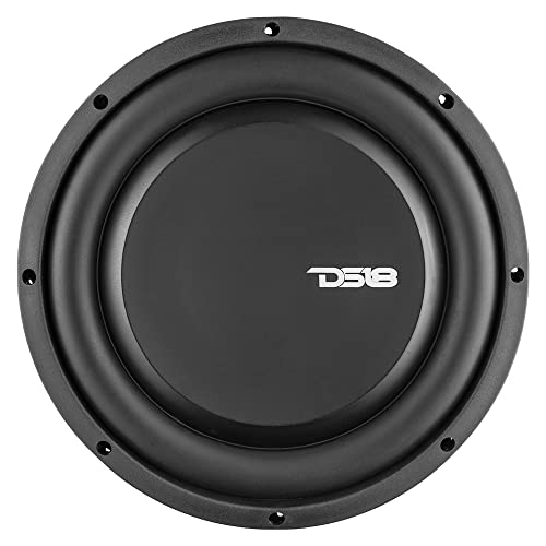 DS18 PSW10.4S 10" Shallow Mount Subwoofer 1000 Watts Max Power 500 Watts RMS Single Voice Coil 4 OHMS Water Resistant - Best Sub for Tight Spaces in Car & Trucks - 1 Speaker - style: 10" Single Voice Coil 4 Ohm