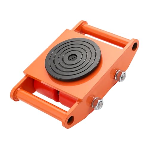 PrecisionAuto Heavy Duty Machinery Mover Skate Dolly – 8 Ton Load-Bearing – 4 Pack – 360° Swivel PU Wheels – Non-Slip Carbon Steel Roller – for Industrial Equipment & Pallets – 8T Load-Bearing - color: 8t/Pu Wheels
