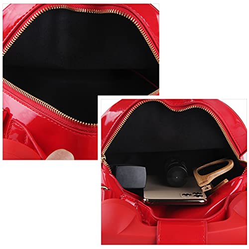 SUKUTU Telephone Shaped Purse Shoulder Crossbody Tote Bags Women Retro Phone Top-Handle Handbags for Girls - color: Red