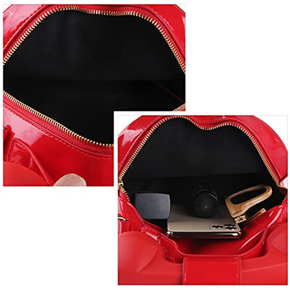 SUKUTU Telephone Shaped Purse Shoulder Crossbody Tote Bags Women Retro Phone Top-Handle Handbags for Girls - color: Red