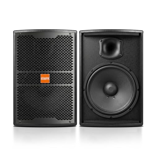 12" Passive Speaker Pair, 800W Peak Power 2-Way Karaoke Speakers, 8 Ohms for Crystal-Clear Vocals, Home Entertainment, DJ, and PA Audio; Requires an Amplifier or Receiver - size: 12 inch
