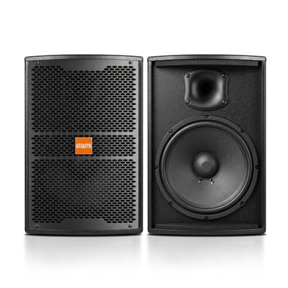 12" Passive Speaker Pair, 800W Peak Power 2-Way Karaoke Speakers, 8 Ohms for Crystal-Clear Vocals, Home Entertainment, DJ, and PA Audio; Requires an Amplifier or Receiver - size: 12 inch