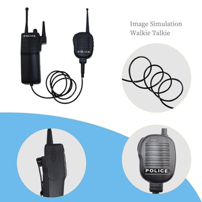 10 Pcs/2 Set Police Costume Accessories for Theme Party Halloween | Cop Costume with Police Hat Walkie Talkies Badge Sunglasses Officer Theater Dress Up