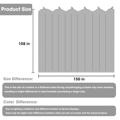 Room Divider Blackout Curtain Track Curtains Wall Dividers Panels Screen for Living Rooms Bedroom Office Privacy Partition Separation, W150 × L108 Inch,1 Panel, Beige - color: Beige, size: 150"W x 108"L (Pack of 1)