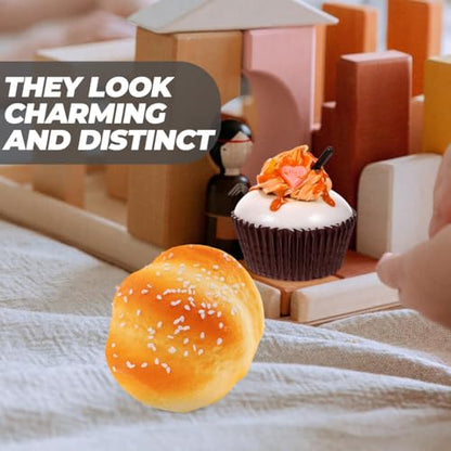 Vosarea 6Pcs Simulated Bread Toy Set Realistic Fake Food for Photography Decoration Cake Shop Display and Children S Educational Play 2.75X2.36X1.18In
