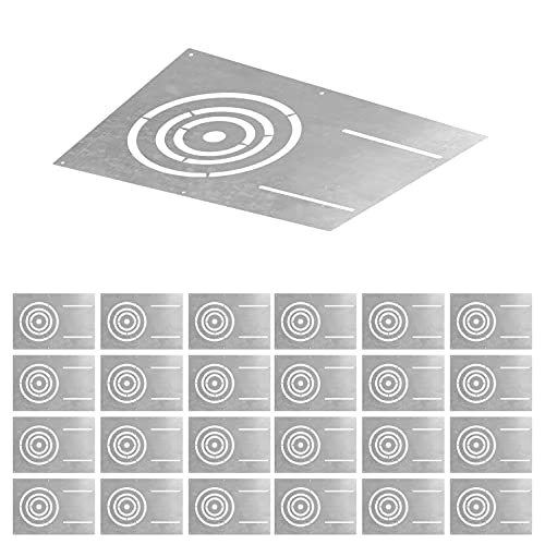 ASD 24 Pack 18 Inch New Construction Mounting Plate Round Hole - 3/4/6 Inch Flat Galvanized Steel Wafer Light Rough In Plate, Universal Light Fixture Mounting Bracket for LED Recessed Lighting - color: Asymmetric 3-4-6", size: 24 Pack