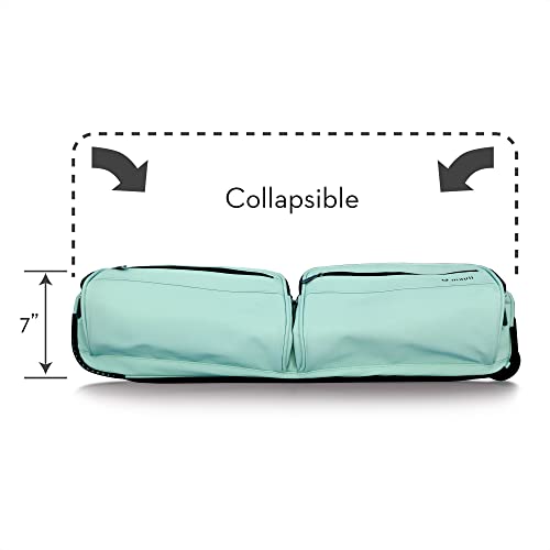 Mavii Dance Bag with Garment Rack, 28 Inch Rolling Duffel, Ideal for Competitions & Travel, Water-resistant/Wipe-clean Fabric, Lightweight Aluminum Rack, Wheeled Upright Luggage, Mint - color: Mint 28"