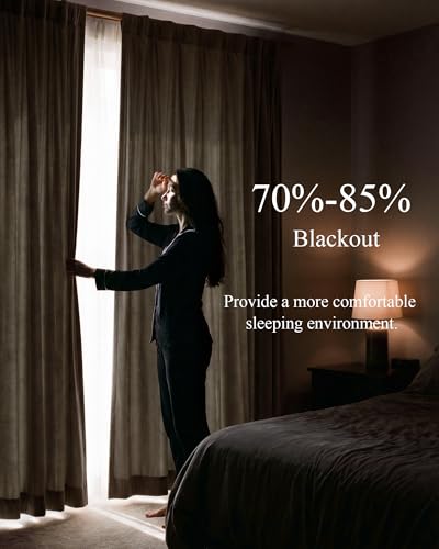 Back Tab Beige Curtains for Bedroom, W52 x L90 inches, 2 Panels | Soft Heavy Velvet, Room Darkening Privacy Protect Window Treatments, Living Room Thermal Insulated Drapes, Dining Room - color: Beige, size: 52"W x 90"L (Pack of 2)