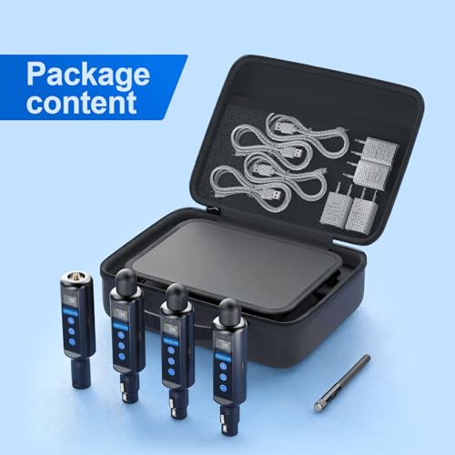 Tomshine Wireless DMX512 Controller Kit with Transmitter, 3 Touch Screen Battery-Powered Receivers 20 ID Groups for Party DJ Show Club LED Stage Disco KTV Stage Light