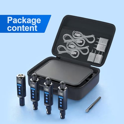 Tomshine Wireless DMX512 Controller Kit with Transmitter, 3 Touch Screen Battery-Powered Receivers 20 ID Groups for Party DJ Show Club LED Stage Disco KTV Stage Light