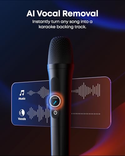 Soundcore Rave 3S AI 파티 스피커, Anker, AI 보컬 제거, 200W 사운드 | 무선 마이크 2개 포함, 리버브, 라이트 쇼, 12시간 재생, 가정, 파티 또는 뒷마당용 휴대용 블루투스 PA 시스템