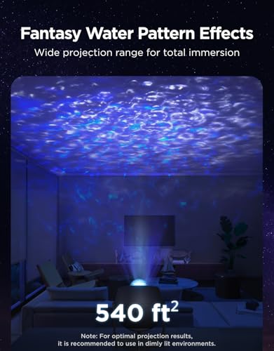 Govee Star Light Projector with Ocean Wave Ripple Effects | Works with Matter and Alexa, 40+ Scene Modes, 18 White Noise Options, LED Night Light Projector for Bedroom, Without Plug - style: Ocean Wave