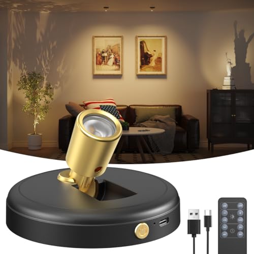 Spot Lights Indoor Led Spotlight: Rechargeable Battery Wireless Up Lights Indoor - Plants Tree Artwork Portrait Picture Display Accent Lighting for Home Decorators Homeowners Art Collectors(1 Pack) - size: 1 Pack (Warm White)