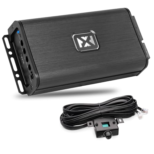 NVX VADM1v2 Micro Class D Monoblock Amplifier – 600W RMS at 1 Ohm | Compact Car/Marine/Powersports Amp with Wired Bass Remote, 4-Way Protection, Subsonic & Low-Pass Filters - style: 600W Compact Monoblock