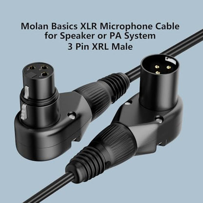 Right Cable, Adjustable-Angle Female XLR to Angle Male Microphone Mic Cable Cord, 90 Degree Female to 90 Degree XLR Adapter for Sound Devices Mixer Recorder (B, 20Feet) - size: 20Feet, style: B