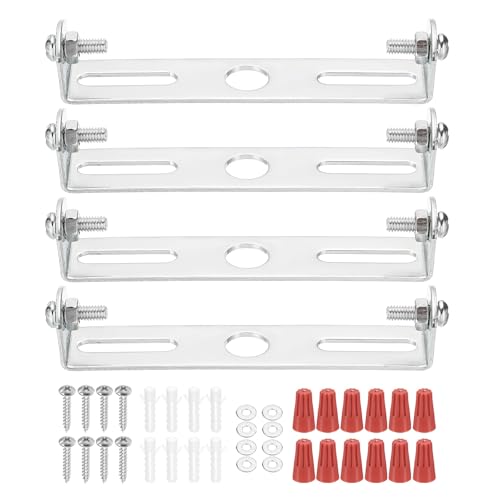 4 Set 90mm 3.54" Universal Light Fixture Mounting Bracket Kit - size: 90mm (3.54")