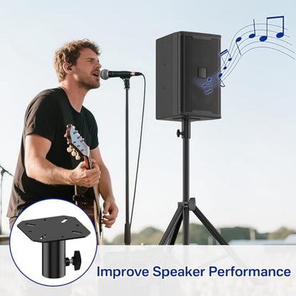 Universal 35mm Speaker Adapter Bracket for Pro Audio DJ/PA Speaker Stand Adapter - Metal Speakers Stand Mounting Plate for Standard 35mm Pole or Tripod Speakers Stands, 1 Pack - style: 1 Pack