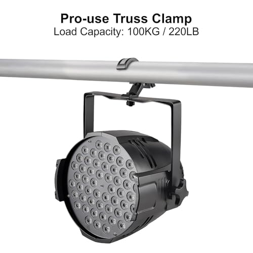 1.57-2.36 Inch Truss Clamp, 4PCS GZhumin Professional Aluminium Black Stage Lighting Clamp Hook with TUV Certified, Heavy Duty 100KG 220LB Lighting Clamps, Fit for 40-60 mm OD Tube