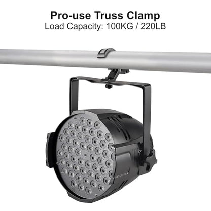 1.57-2.36 Inch Truss Clamp, 4PCS GZhumin Professional Aluminium Black Stage Lighting Clamp Hook with TUV Certified, Heavy Duty 100KG 220LB Lighting Clamps, Fit for 40-60 mm OD Tube
