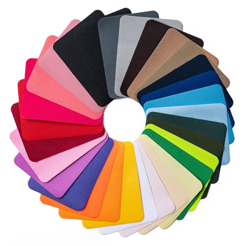 Amrules Iron Patches, 30 Piece Multi-Colored Fabric Repair Kit, 3.7" x 4.9" - color: Denim Colorful, size: 4.9"x3.7"-30PCS