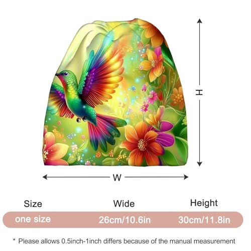 Art Owl Women's Slouchy Beanie Hat Cute Turban Hats Cancer Headwear Caps Baggy Skull Sleep Scarf - color: Floral Bird