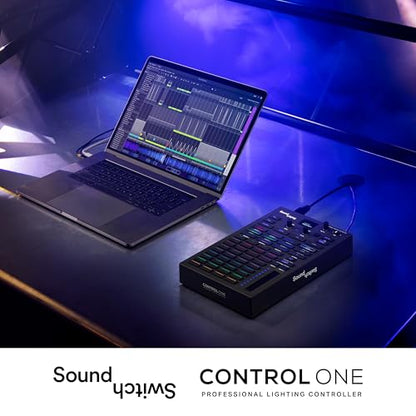 SoundSwitch Control One DMX Lighting Controller | 3-Month Free Trial SoundSwitch Software Access Included, DMX Hardware Support, and Philips Hue Smart Light Support - style: DMX Controller