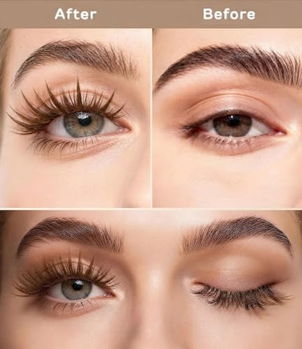 DYSILK Naked Brown Strip Lashes - 8-16mm Wispy Spiky Manga Brown-02 - color: 5 Pairs- Brown-02