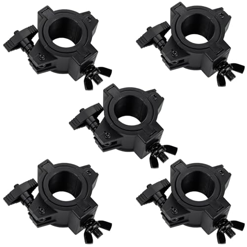 Stage Light Clamp 5 Pack, CZGOR 33lb Plastic DJ Truss Clamps for Stage | Truss Clamp for Stage Lights Studio Theater, 1" lighting O clamp Fit 3 Size Pipe Diameter: 25mm 38mm 50mm - size: Stage Lights O Clamp 5 Pack